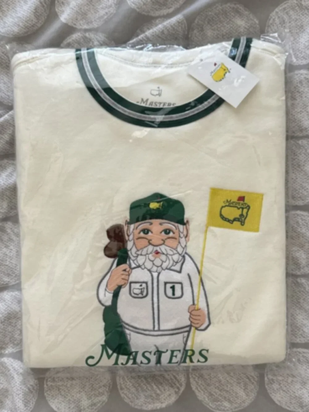 NWT Masters 2026 Augusta National Golf Gnome Men's Crewneck Cream Sweater Sz M